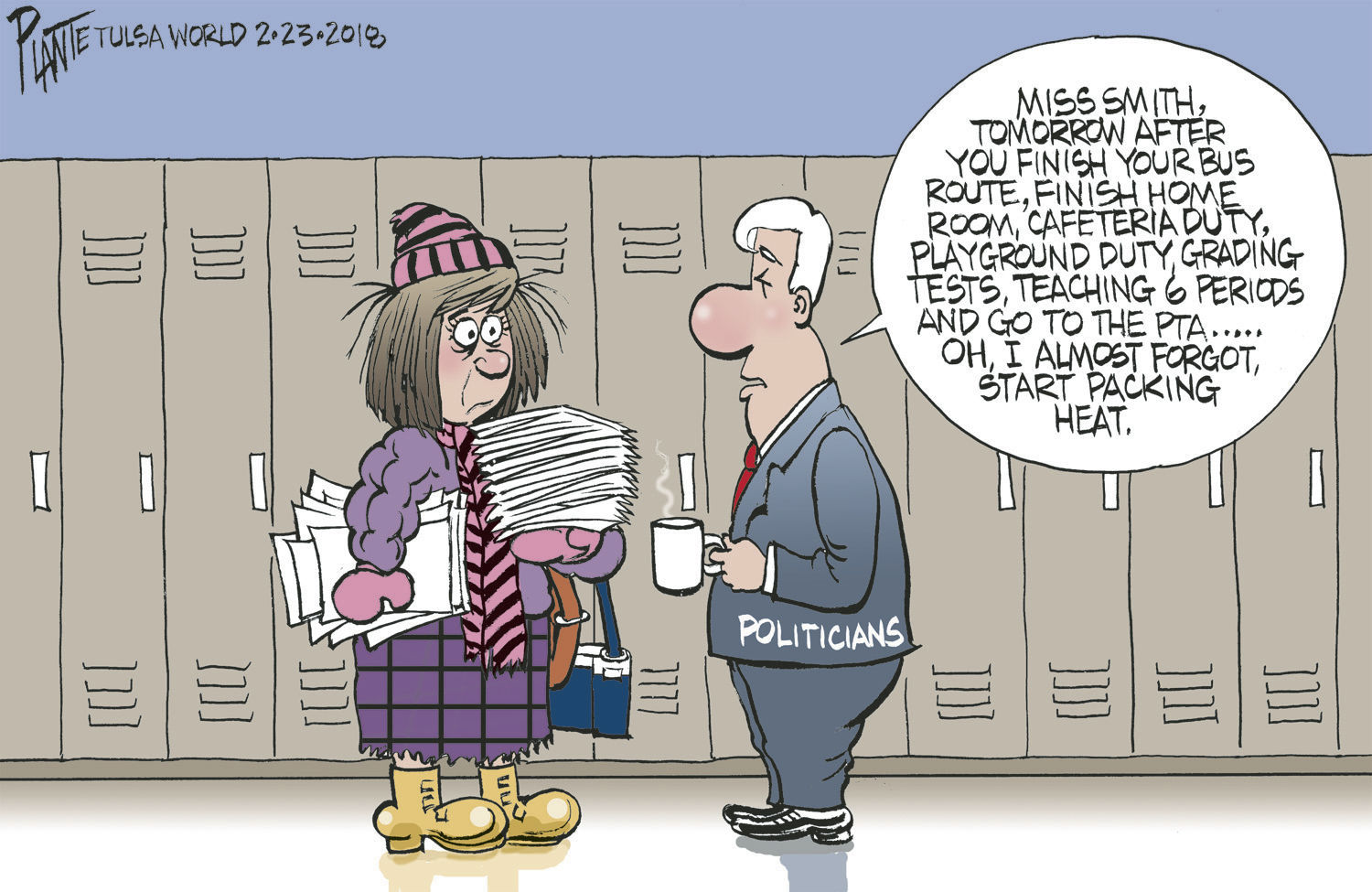 Bruce Plante Cartoon: As if teachers aren't busy enough